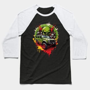 Cyberpunk Skull Squad Offroad vehicle retro vintage poster Baseball T-Shirt